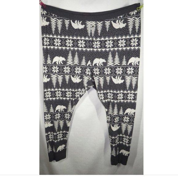 Old Navy gray polar bear fair isle sleep leggings, plus size 4X - Picture 1 of 5